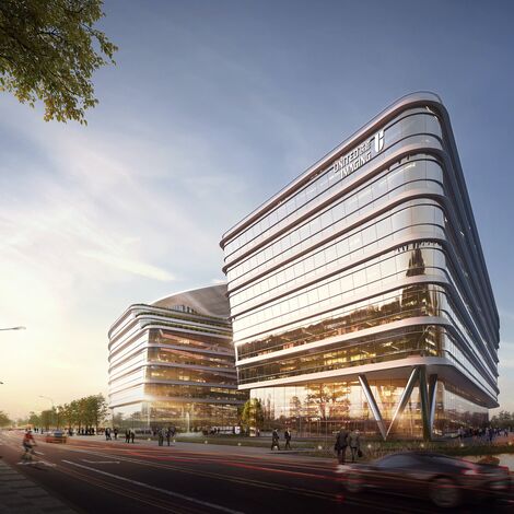 thermfix vario Facades and unico Doors - United Imaging Smart Medical Campus, Shanghai located in Shanghai, China