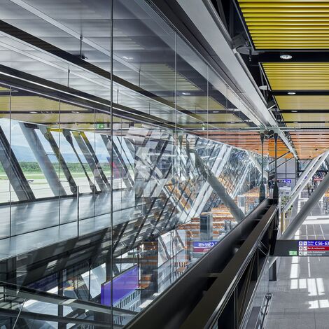 fuego light Doors, fuego light Sliding systems and thermfix light Facades - Airport Terminal, Geneva located in Geneva, Switzerland